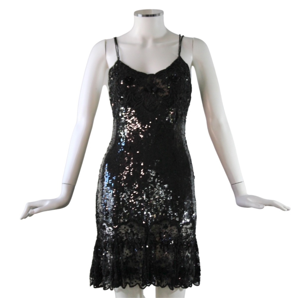 🌟VINTAGE🌟 1990s Naeem Khan Riazee Gorgeous Beaded Dress -  Size 4